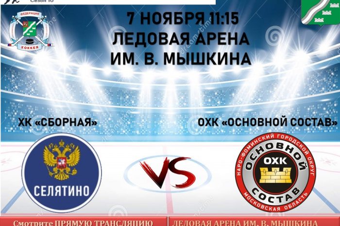 07 ноября 2020 в 11:15 пройдет очередной  матч  Всероссийского фестиваля по хоккею с шайбой среди любителей
